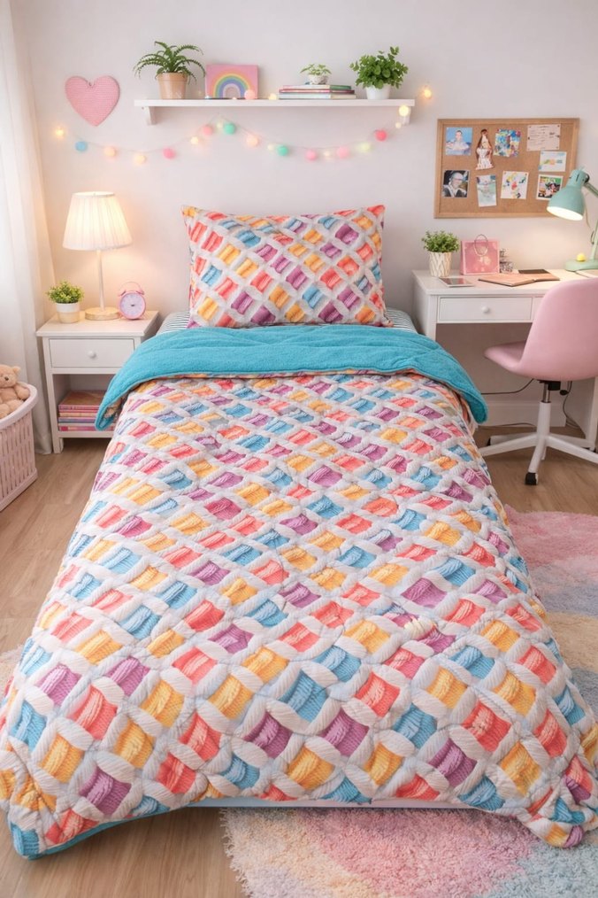 5D pamuklu tek kişilik yorgan seti 1550 tl - Görsel 2