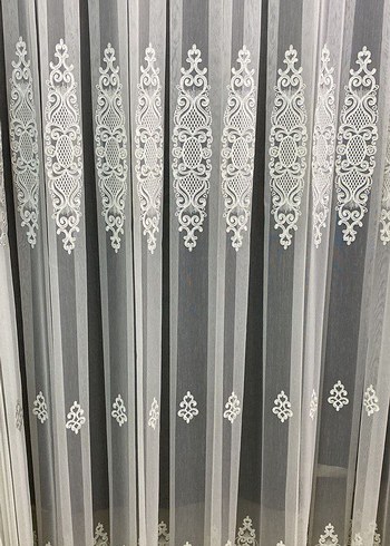 Hafif kord tt serpme Nakışlı Perde