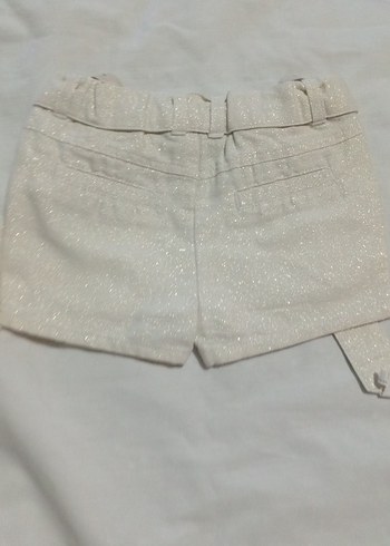 Kemer Detaylı Kız Çocuk Keten Şort - Görsel 3