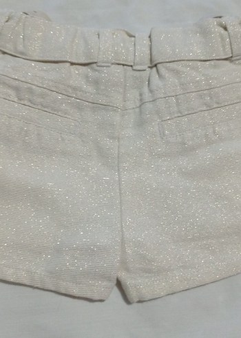 Kemer Detaylı Kız Çocuk Keten Şort - Görsel 4