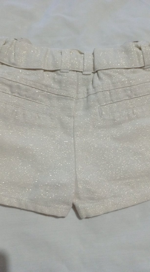 Kemer Detaylı Kız Çocuk Keten Şort - Görsel 4