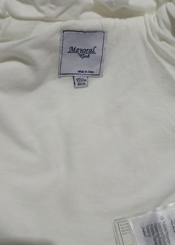 Mayoral beyaz kız kürk yelek - Görsel 6