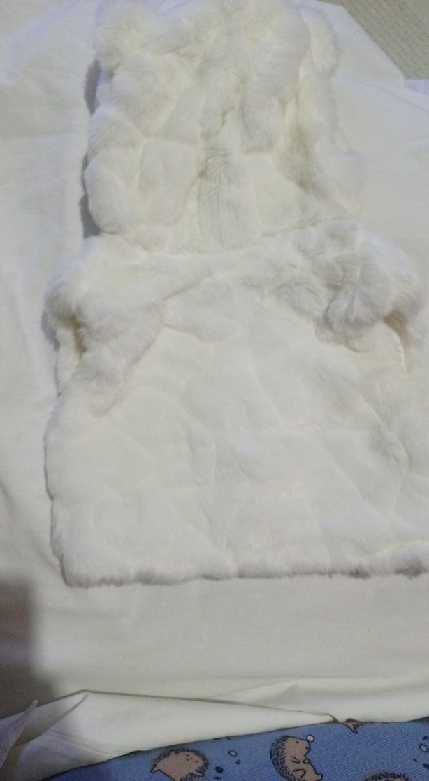 Mayoral beyaz kız kürk yelek - Görsel 5