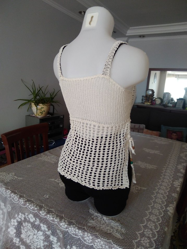 Dantel Detaylı Bohem Hamile Mini Tunik - Görsel 2