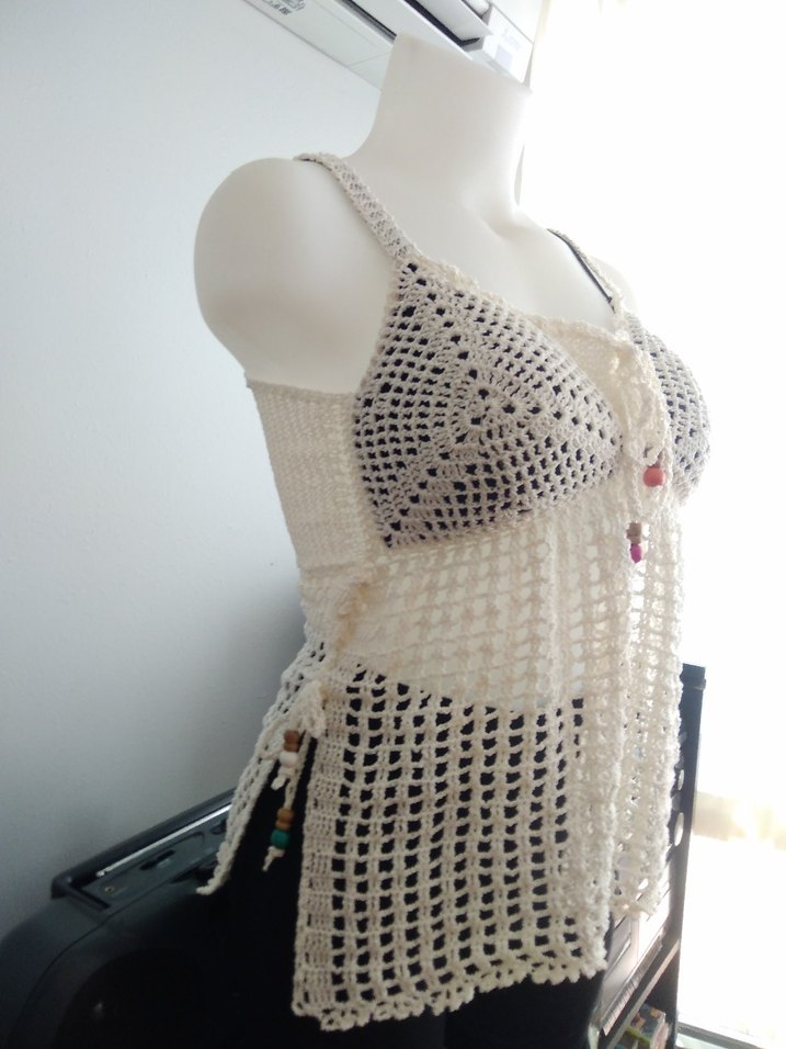 Dantel Detaylı Bohem Hamile Mini Tunik - Görsel 5