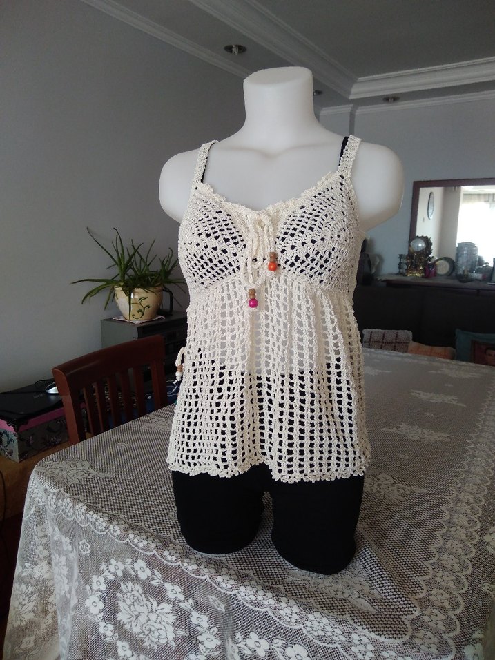 Dantel Detaylı Bohem Hamile Mini Tunik - Görsel 4