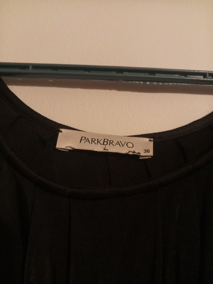 Kadın Siyah Uzun Drapeli elbise - Görsel 3