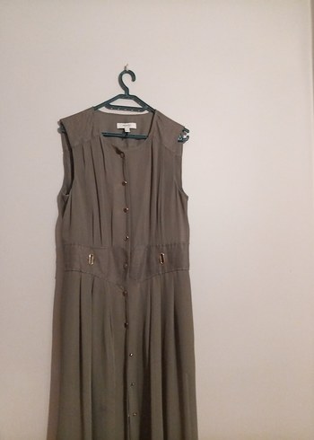 Düğmeli Gri Uzun  Bluz - Görsel 5