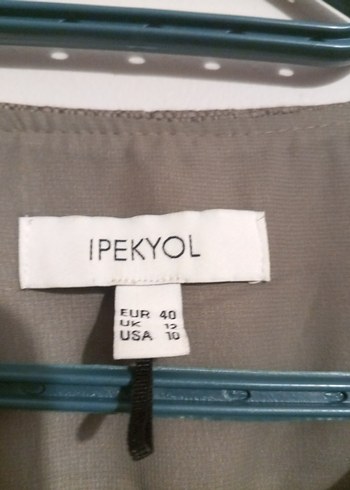 ipekyol Düğmeli Gri Uzun Bluz