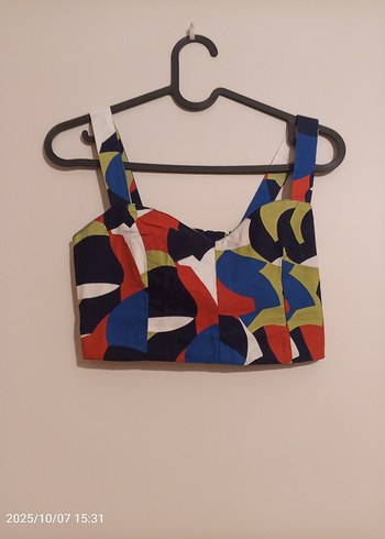 Renkli Baskılı Kumaş etek ve üstü - Görsel 6