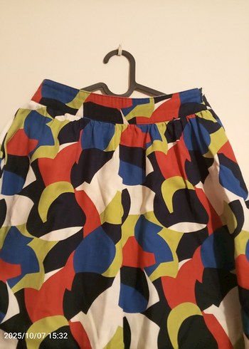 Renkli Baskılı Kumaş etek ve üstü - Görsel 3