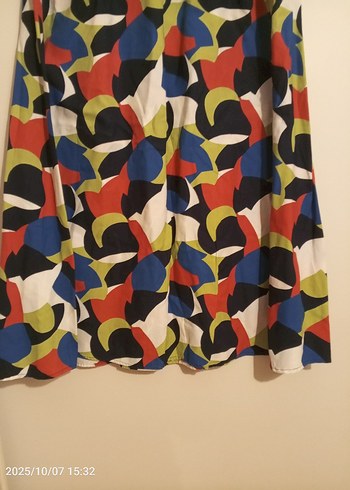 Renkli Baskılı Kumaş etek ve üstü - Görsel 2