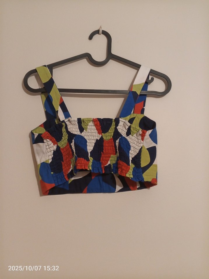 Renkli Baskılı  Kumaş etek ve üstü - Görsel 5