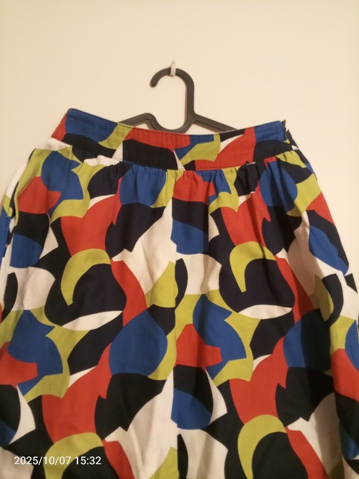 Renkli Baskılı  Kumaş etek ve üstü - Görsel 3