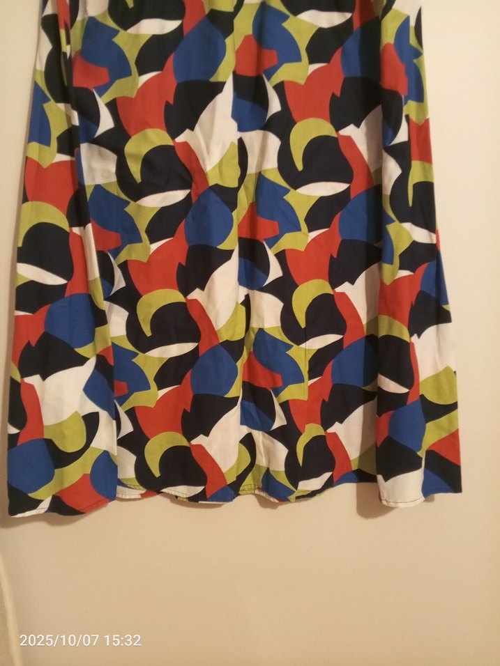 Renkli Baskılı  Kumaş etek ve üstü - Görsel 2