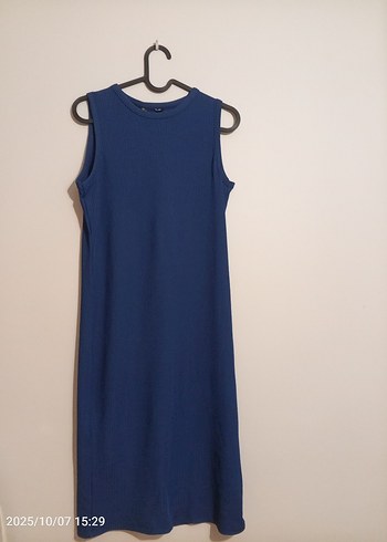 Kadın Lacivert Kolsuz elbise - Görsel 4