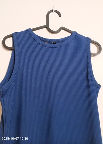 Kadın Lacivert Kolsuz elbise - Görsel 3