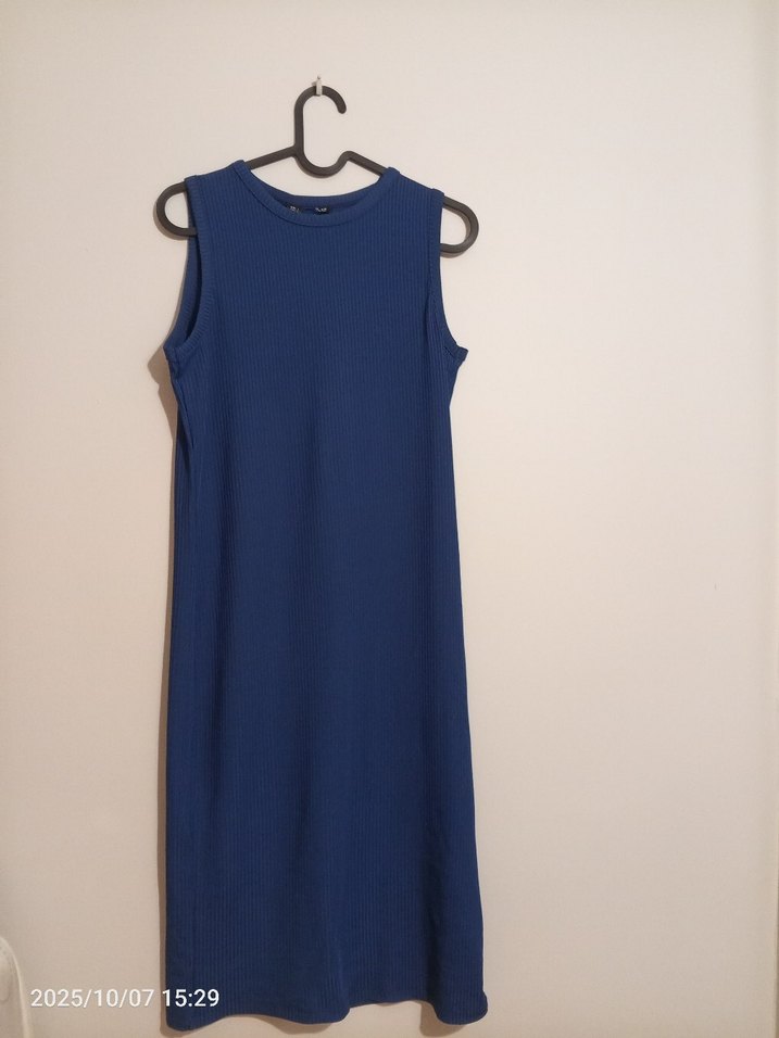 Kadın Lacivert Kolsuz elbise - Görsel 4