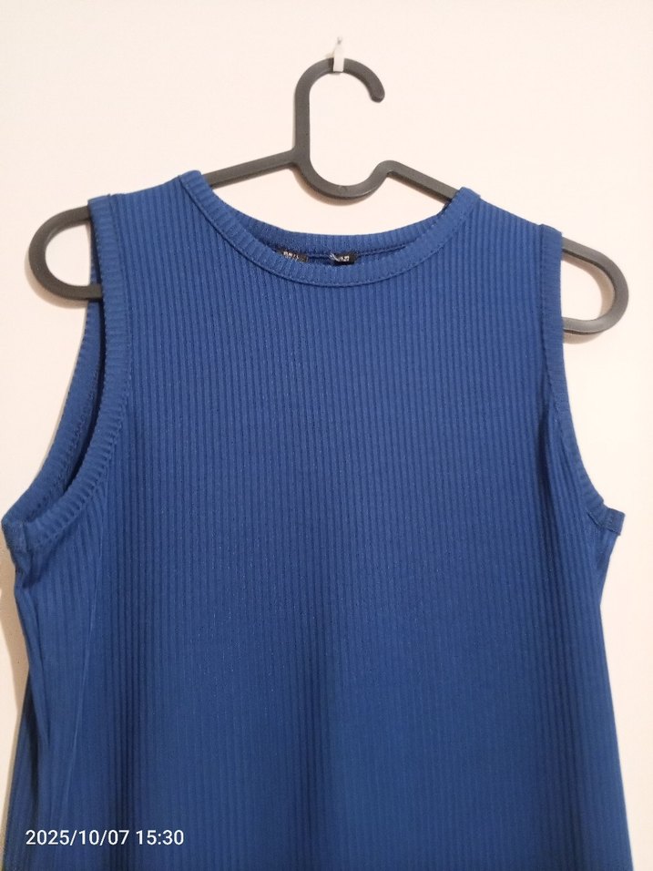 Kadın Lacivert Kolsuz elbise - Görsel 3