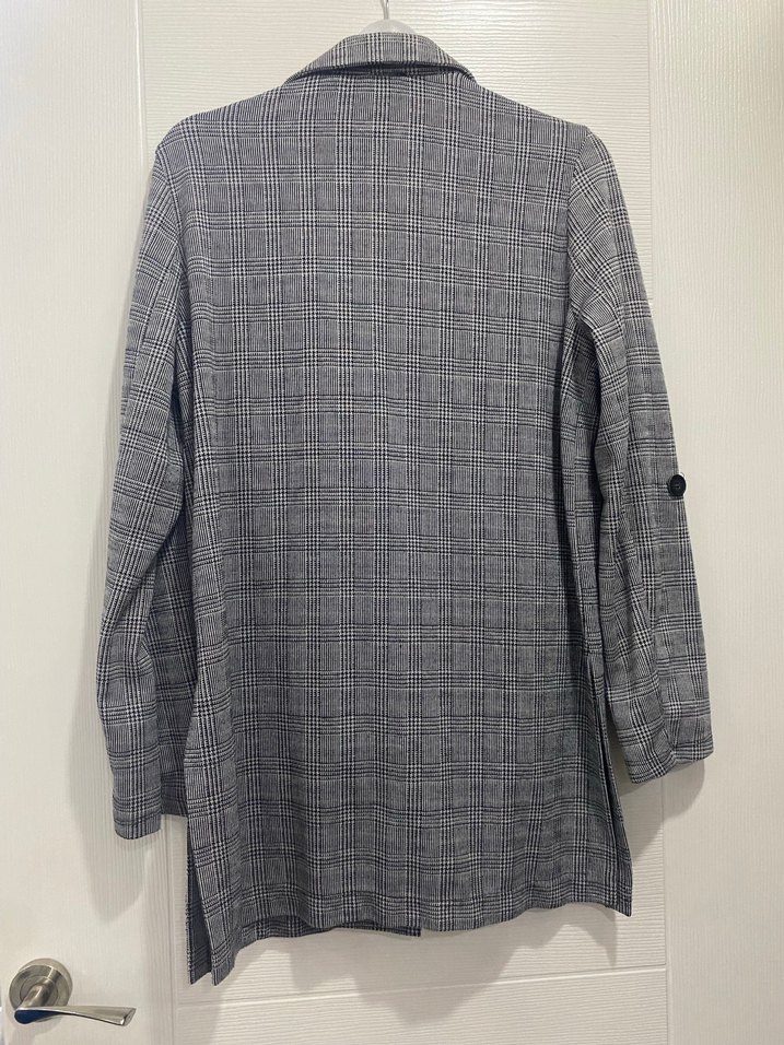 Gri Ekose Blazer Ceket - Görsel 2