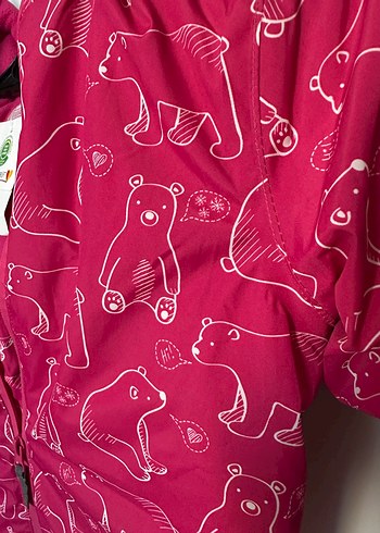 Diğer Kız Bebek Fermuarlı Desenli Pembe Tulumu