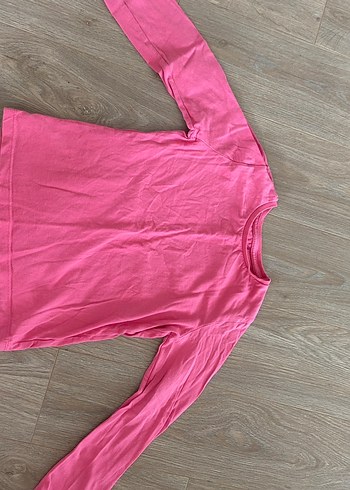 LC Waikiki 7 yaş Kız Çocuk Beyaz Çizgili Uzun Kollu Tişört