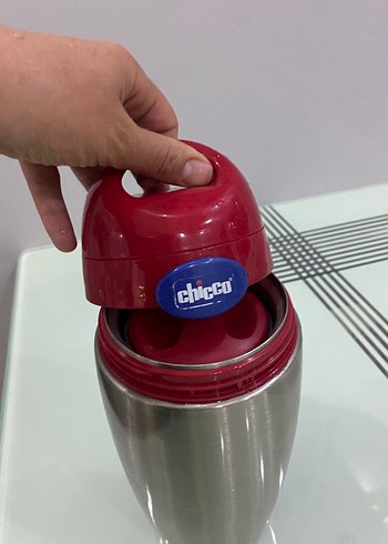 Chicco Kırmızı Gri Çocuk Termosu - Görsel 3