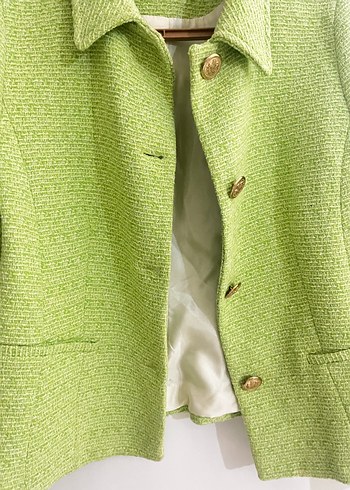 Zara Düğmeli Yeşil Kadın Blazer Zara