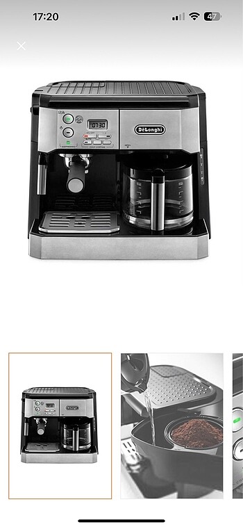 Delonghi bco431s combi barista kahve makinesi
