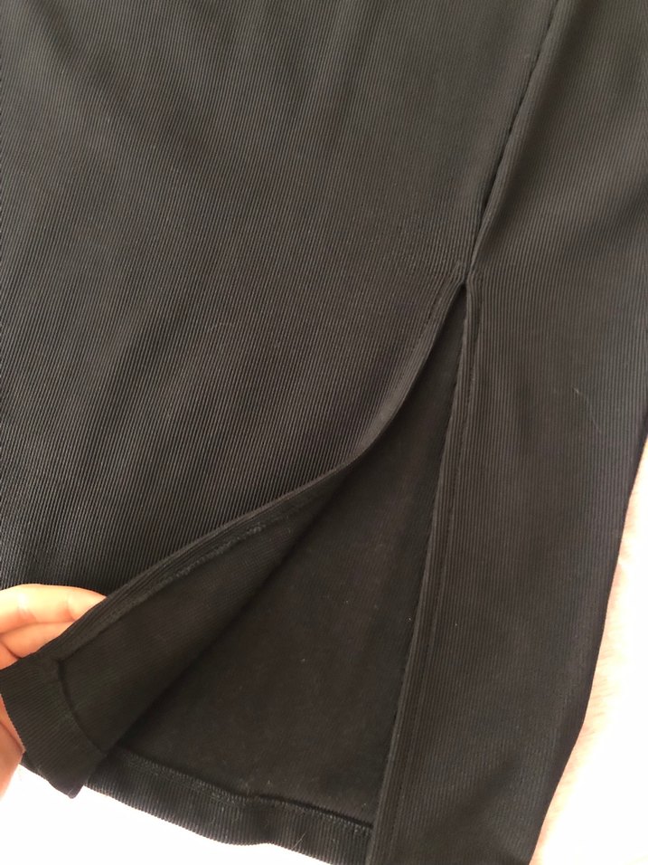 Siyah Strappy Midi Kadın Elbise - Görsel 2