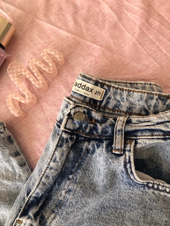 Mavi Bol Kesimli Kadın Kot Pantolon - Görsel 2