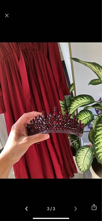 Bordo kına tacı - Görsel 2