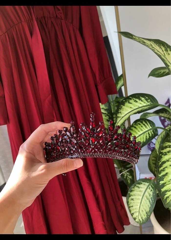 Bordo kına tacı - Görsel 2