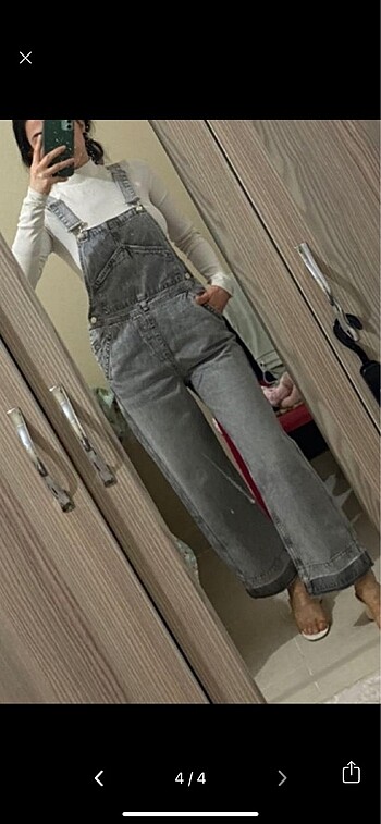 xs Beden gri Renk Zara salopet