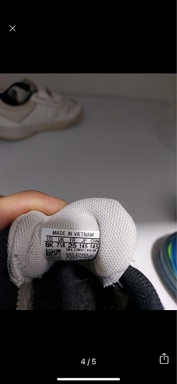 25 Beden Adidas 25 Numara Ayakkabı