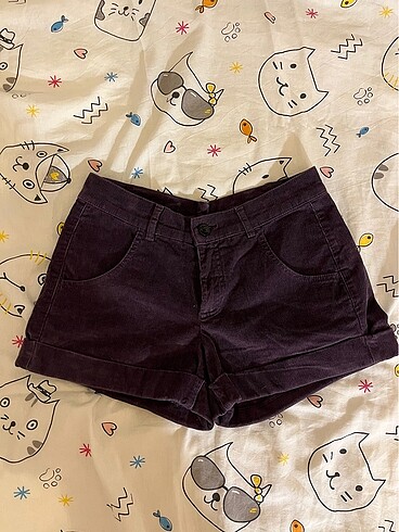 Benetton kadife vintage mini şort