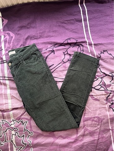 Mudo vintage y2k düşük bel kadife pantolon