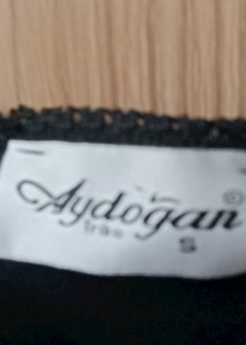 s Beden Uzun Kollu Siyah Gri Desenli Kız Elbisesi