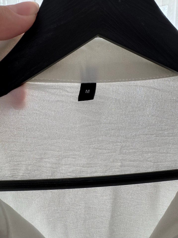 Erkek Beyaz Oversize Gömlek - Görsel 4