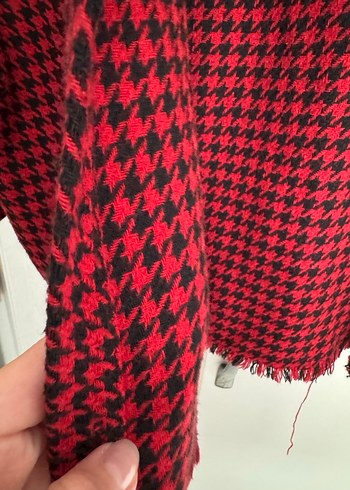 Kırmızı Uzun Kollu Düğmeli Kadın Oduncu Gömlek - Görsel 4