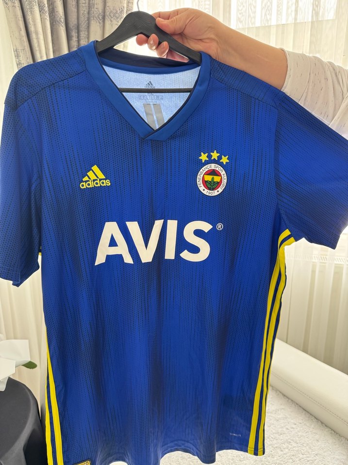 Lacivert Adidas V Yaka Erkek Fenerbahçe Forma - Görsel 2