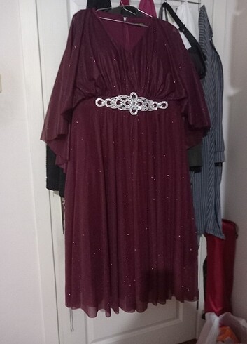 50 Beden bordo Renk Abiye
