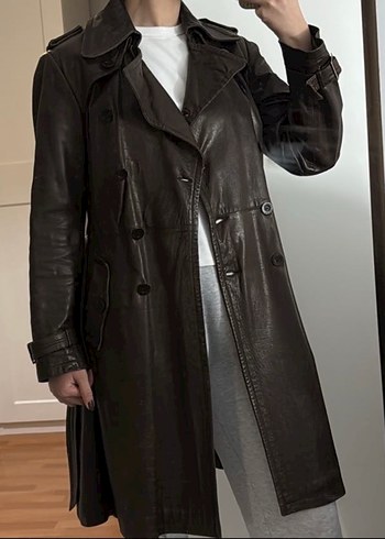 Kahverengi Deri Kemerli Desa Trençkot - Görsel 4