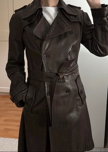 Kahverengi Deri Kemerli Desa Trençkot - Görsel 2