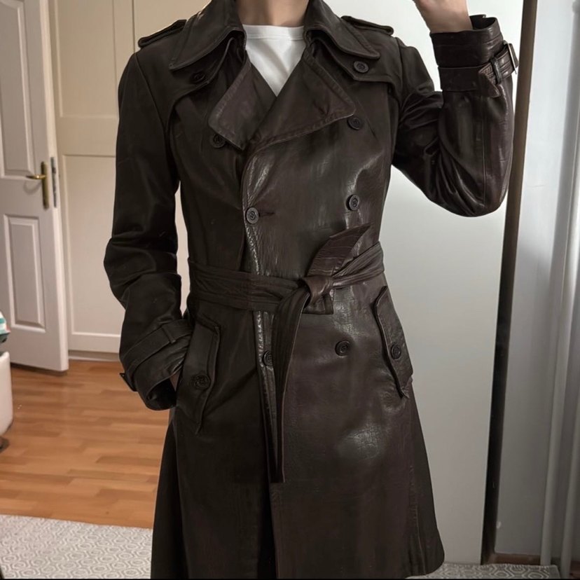 Kahverengi Deri Kemerli Desa Trençkot - Görsel 2