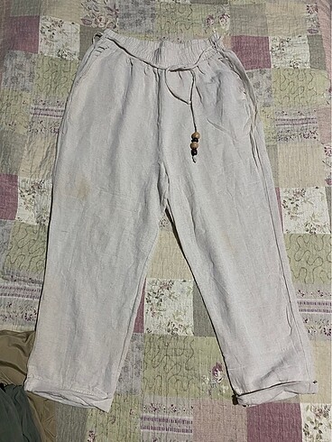 Bej keten pantolon