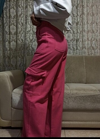 m Beden pembe Renk Pembe Kargo Pantolon