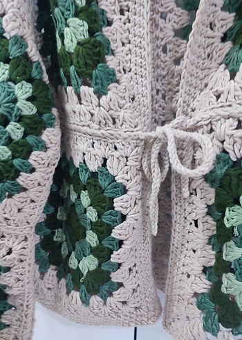 Bohem Örgü Kadın Hırka - Görsel 2