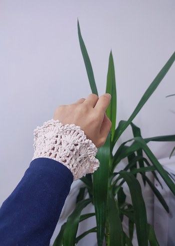 Bej Örgü Kadın kolluk - Görsel 2