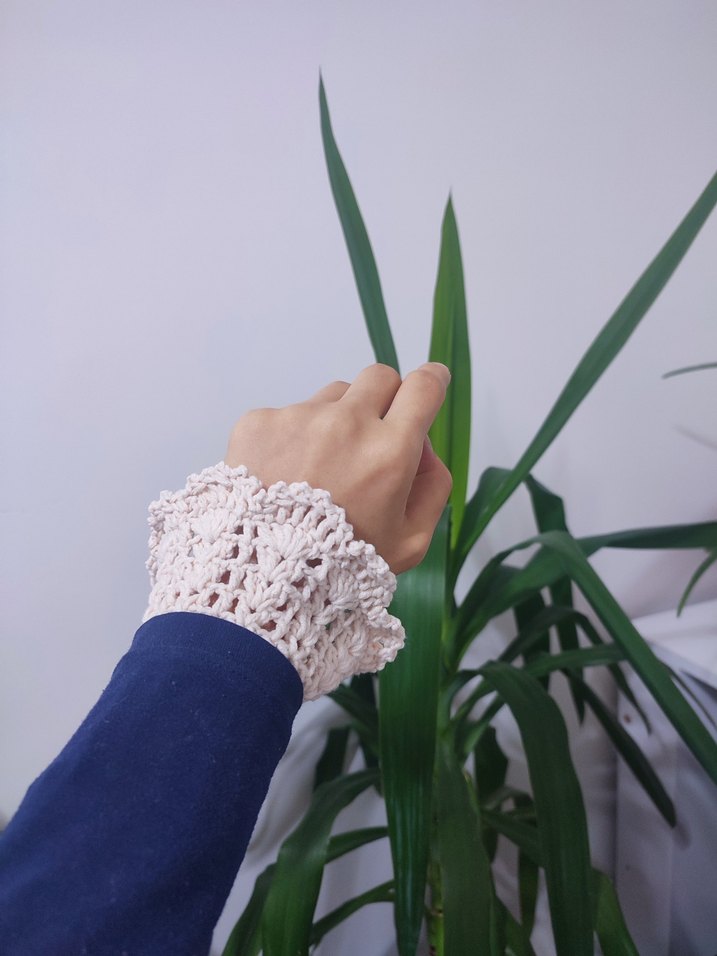 Bej Örgü Kadın kolluk - Görsel 2